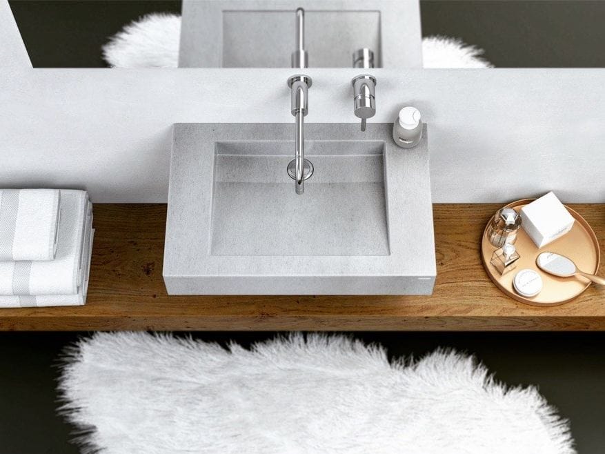 Бетонный одиночный подвесной умывальник Gravelli SLANT 07 SINGLE ARCH-00081644 - Вид №2