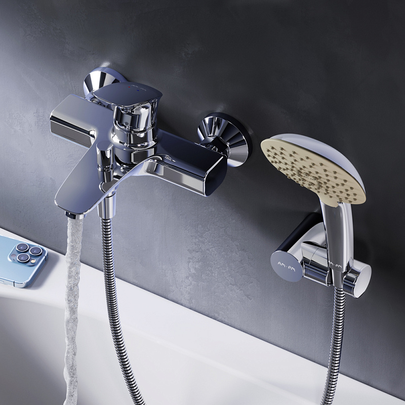 F71A15000 Spirit V2.1 смеситель д/ванны/душа душ.набор хром шт. AM.PM Spirit 2.1  - Вид №1