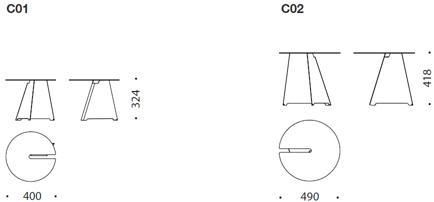 B-LINE Круглый журнальный столик из стали sun-id-1449305 - Вид №7