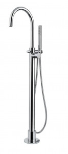 32534 / ДНР Смеситель для ванны напольный с душевым комплектом и переключателем. Bongio T Mix / T Leva Laterale