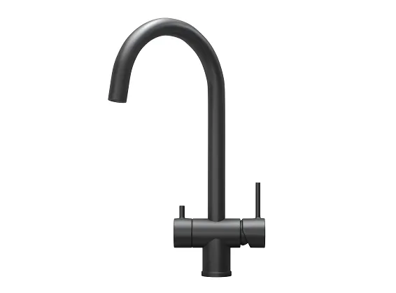 7104, ЧЕРНЫЙ МАТОВЫЙ, СМЕСИТЕЛЬ КУХОННЫЙ GRANULA Kitchen Space 7104-ST177 - Вид №1