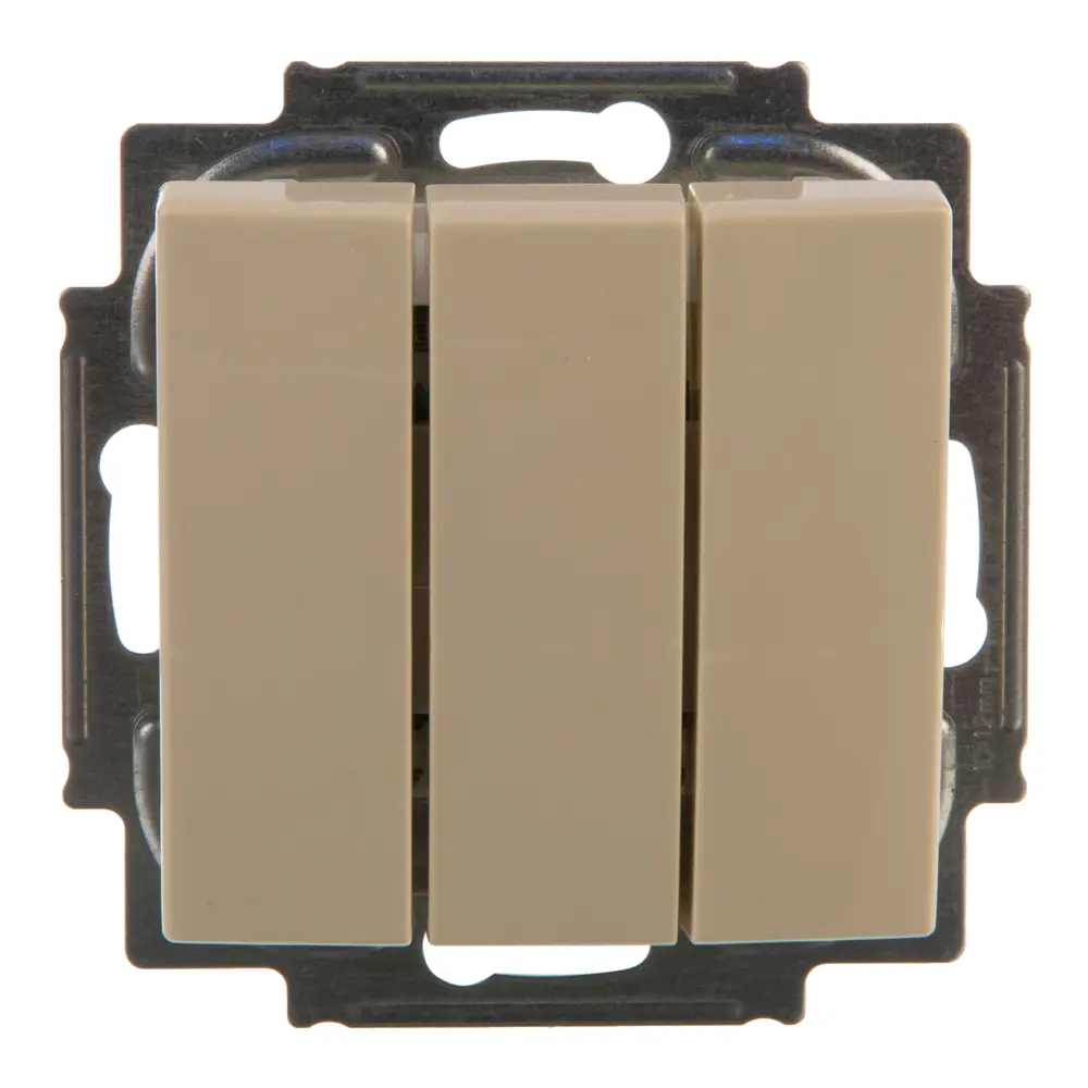 Выключатель встраиваемый ABB Basic 55 3 клавиши, цвет бежевый Basic55 STLM-2039560