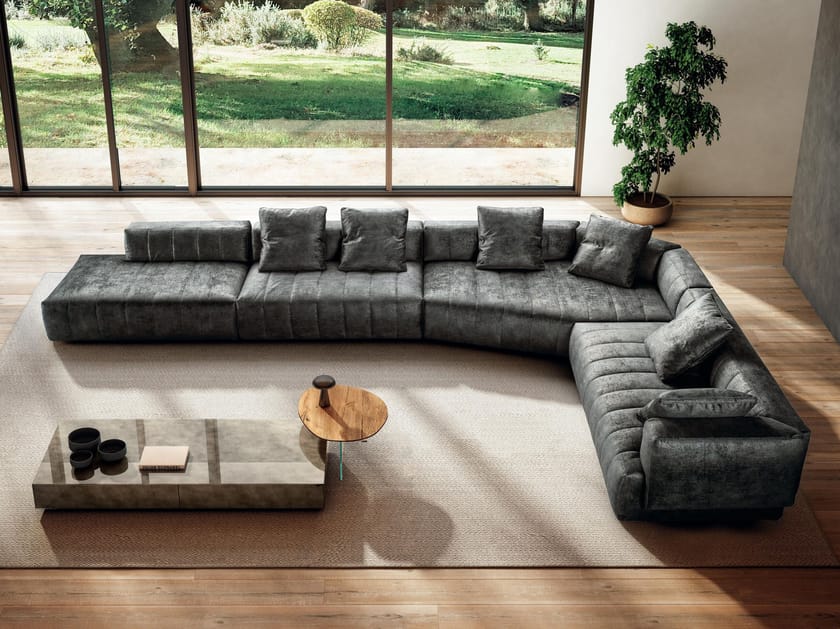 Бархатный угловой диван Lago HERO - 2613 ARCH-00028401