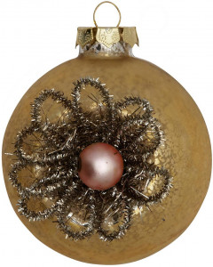 Новогодний шар Elouise vintage glitter flower