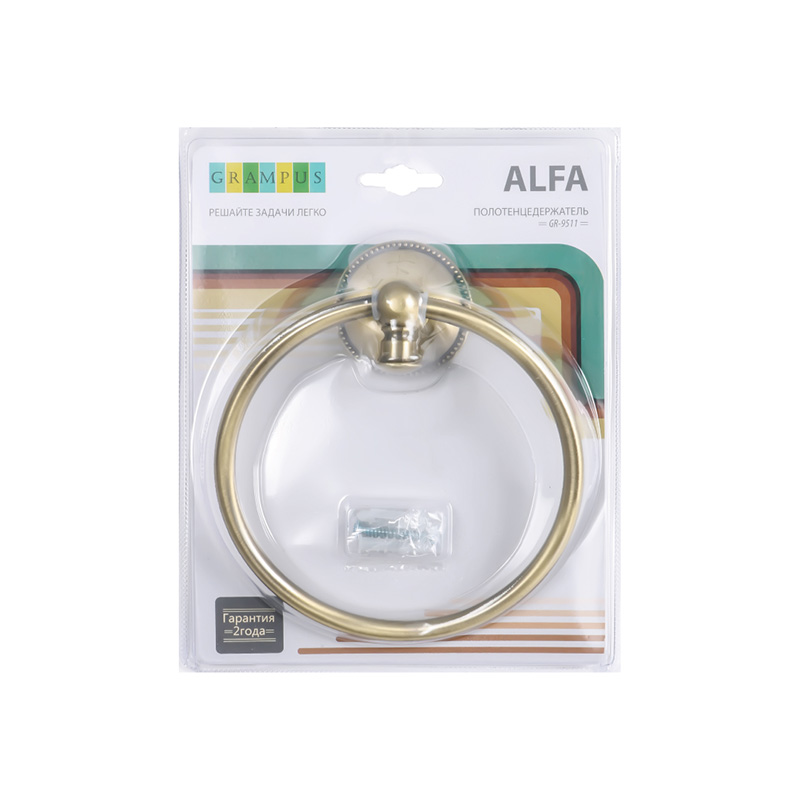 Полотенцедержатель кольцо Grampus ALFA GR9511 - Вид №1