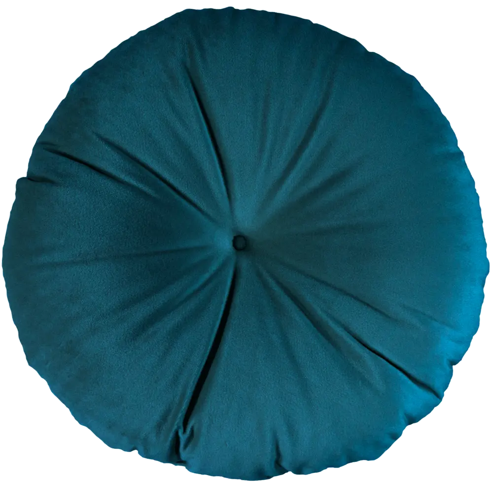 Подушка Бархат ø37 см цвет морская глубина LINEN WAY STLM-2018722