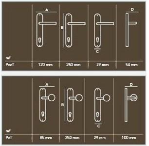 Dauby Металлическая оконная ручка на пластине Pure® 8551 - Вид №1