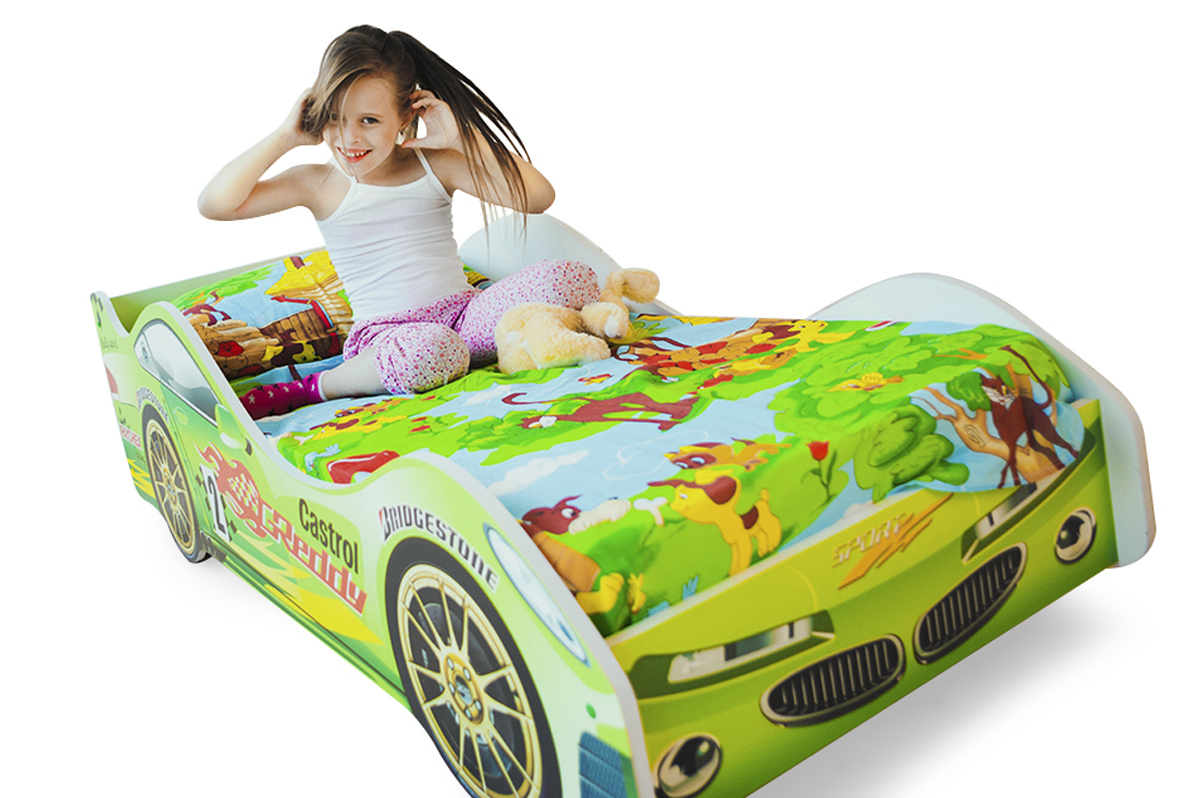 Детская кровать-машина "Вихрь" БЕЛЬМАРКО  326740 Зеленый Santreyd  - Вид №2