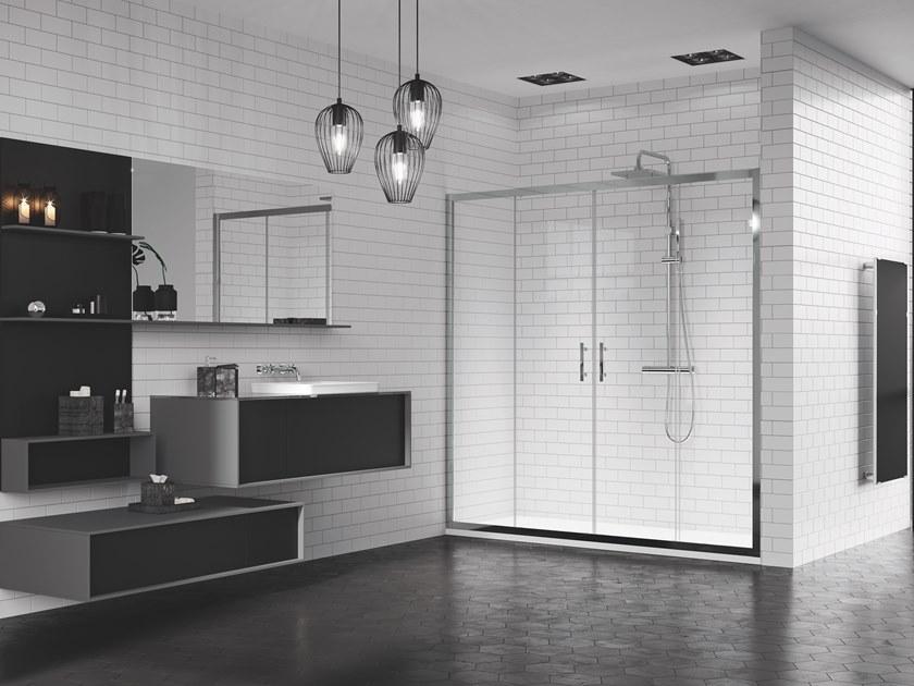 NOVELLINI Душевая ниша с раздвижной и фиксированной дверцами Zephyros sun-id-1365293 - Вид №1