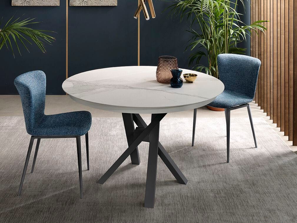 Фиксированный и выдвижной круглый стол с керамической или деревянной столешницей RIFLESSI Shangai ARCH-00068118