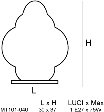 Siru Настольная лампа из муранского стекла Classic Mt101-040 - Вид №1
