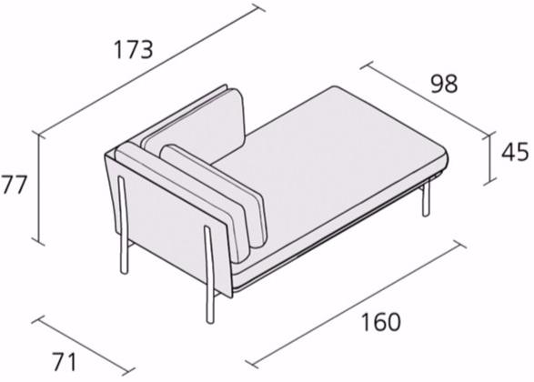 Alias Мягкая кушетка из ткани Twelve sun-id-1450213 - Вид №4