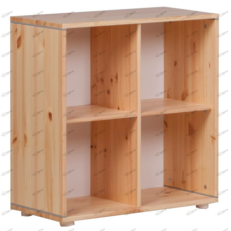 Стеллаж Flexa Classic storage с 4 полками, лакированный/серый 812420157