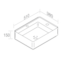 L640T0R2V4.100 Накладная раковина прямоугольная A. e T. Italia Fly Белый глянцевый AeT ITALIA - Вид №1