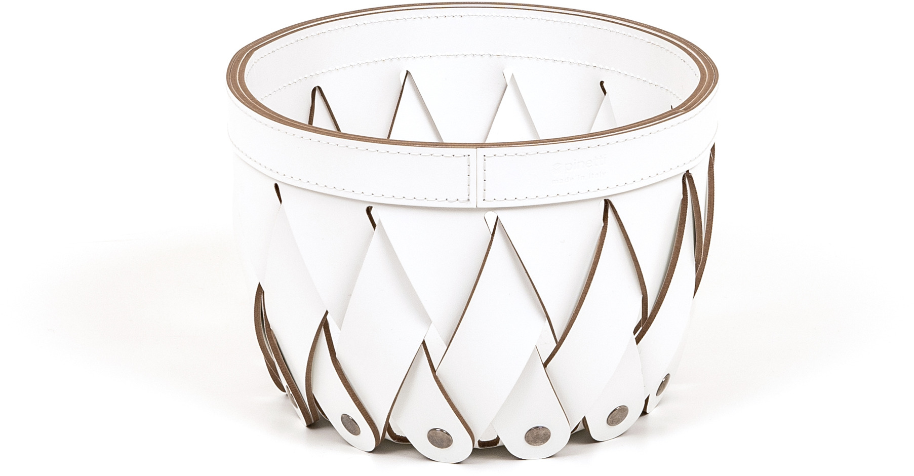 Пустой карман Canaria - Ø20xH15 см / регенерированная кожа_кремовый