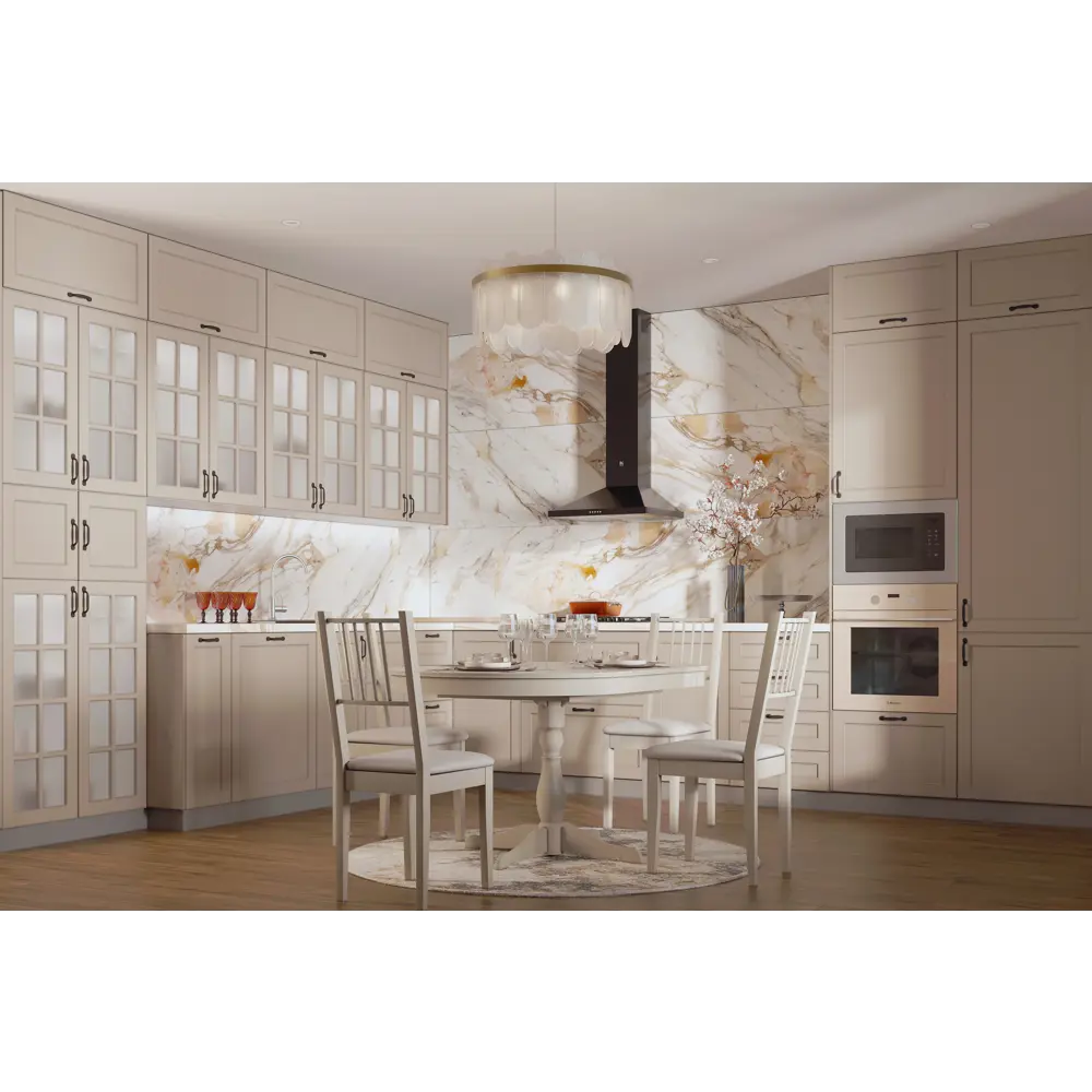 Стол кухонный Delinia Версаль раскладной 90-130x90 см круг МДФ цвет графит STLM-2045050 - Вид №9