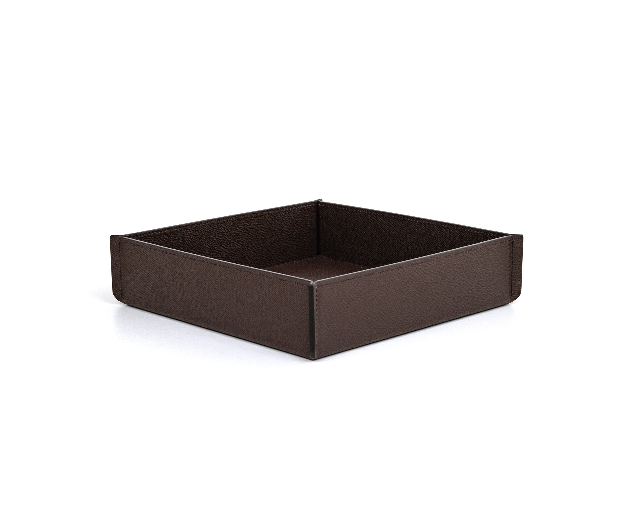 Leslie Valet Поднос - 20X20XH6 см / зернистая кожа_темно-серый Pinetti 00.1881.029.055 - Вид №2