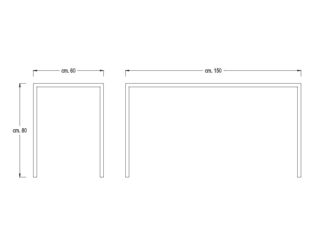 Стол из оцинкованной стали с металлическим листом DIMCAR SIMPLY ARCH-00139266 - Вид №2