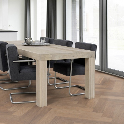 Паркет Ёлка Solidfloor New classic Св. Пол 1128549 Дуб Натур (Рельефная) 610х122 мм 1500200202 - Вид №6