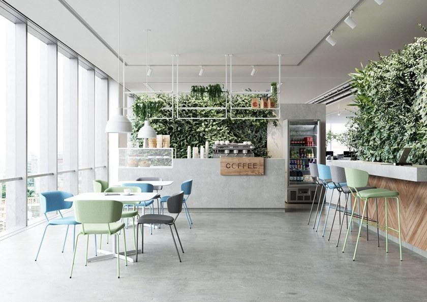 LD Seating Высокий табурет из ткани со спинкой и подставкой для ног Flexi chair Flexi 122-n1 - Вид №6