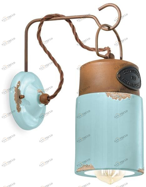 FERROLUCE Настенный керамический светильник с фиксированным кронштейном Industrial C1621