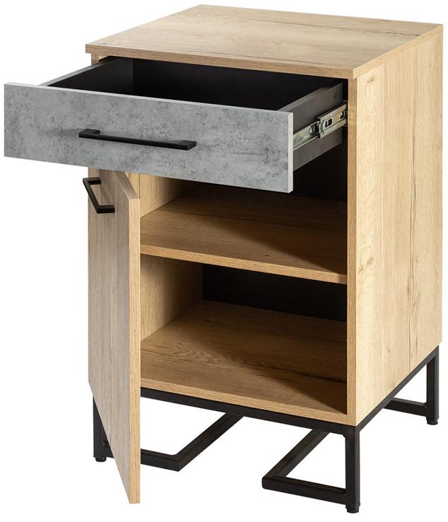 52271 Комод для обуви с ящиком Loft Дуб натур/Бетон R-HOME 4009301h_Натур - Вид №3