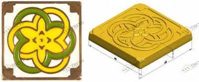 Металлическая плитка Kaleidoscope 5*5, 1672 Enameled Kavarti (Каварти) sun-id-328795