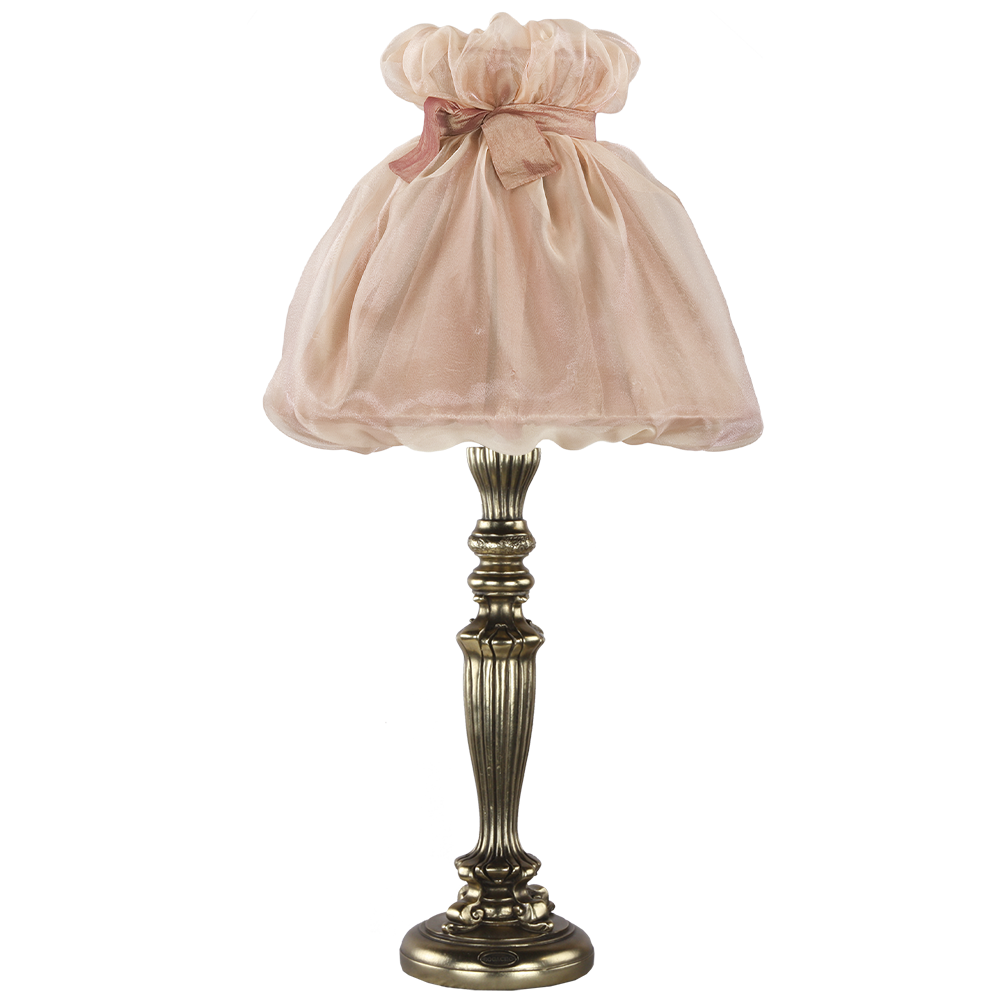 32116,34003 Настольная лампа Богемия Бронза Мадлен Солнечный Персик BOGACHO 4627138247884, 4627138150931