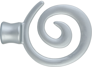 Декоративный наконечник ORBIS Вихрь для карнизов серебристый 86015689
