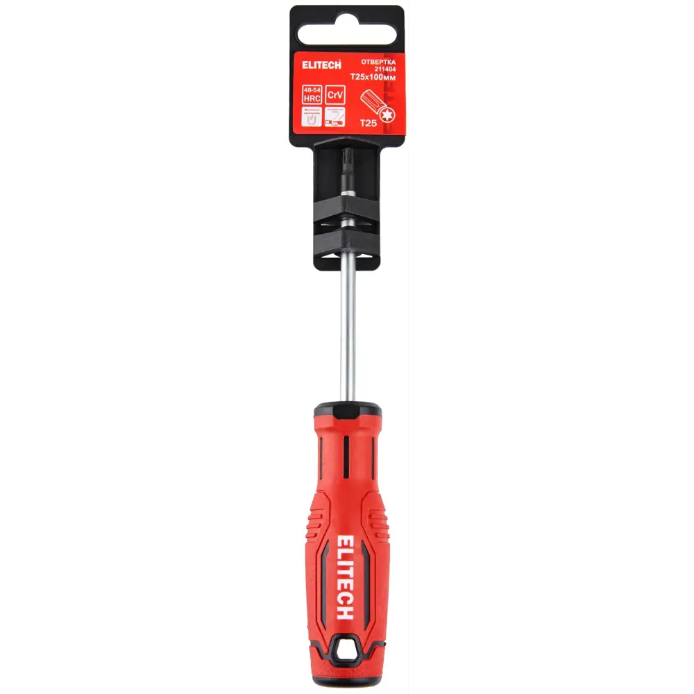 Отвертка Torx Elitech 211404 T25x100 мм с магнитным наконечником 89407180 STLM-1567903 - Вид №4