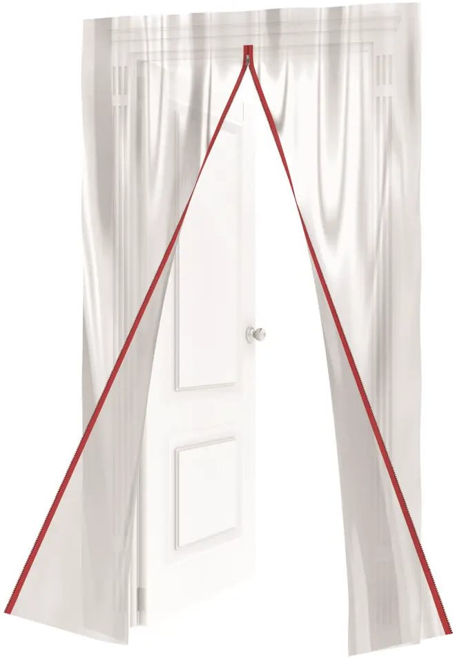 Santreyd Прозрачная дверь-пленка с молнией для защиты помещений 88288341