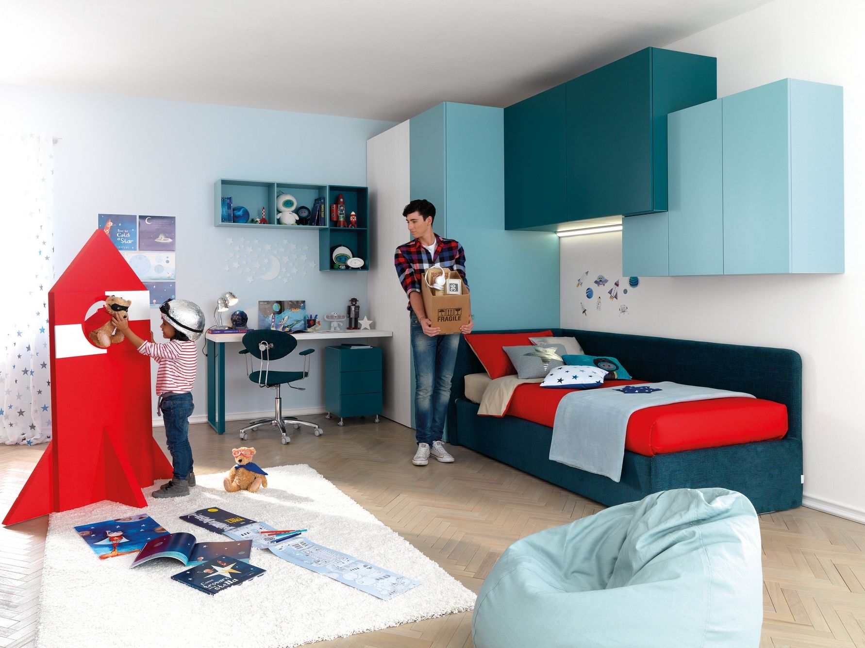 Секционная палубная спальня из березы Moretti Compact KC401 ARCH-00118556