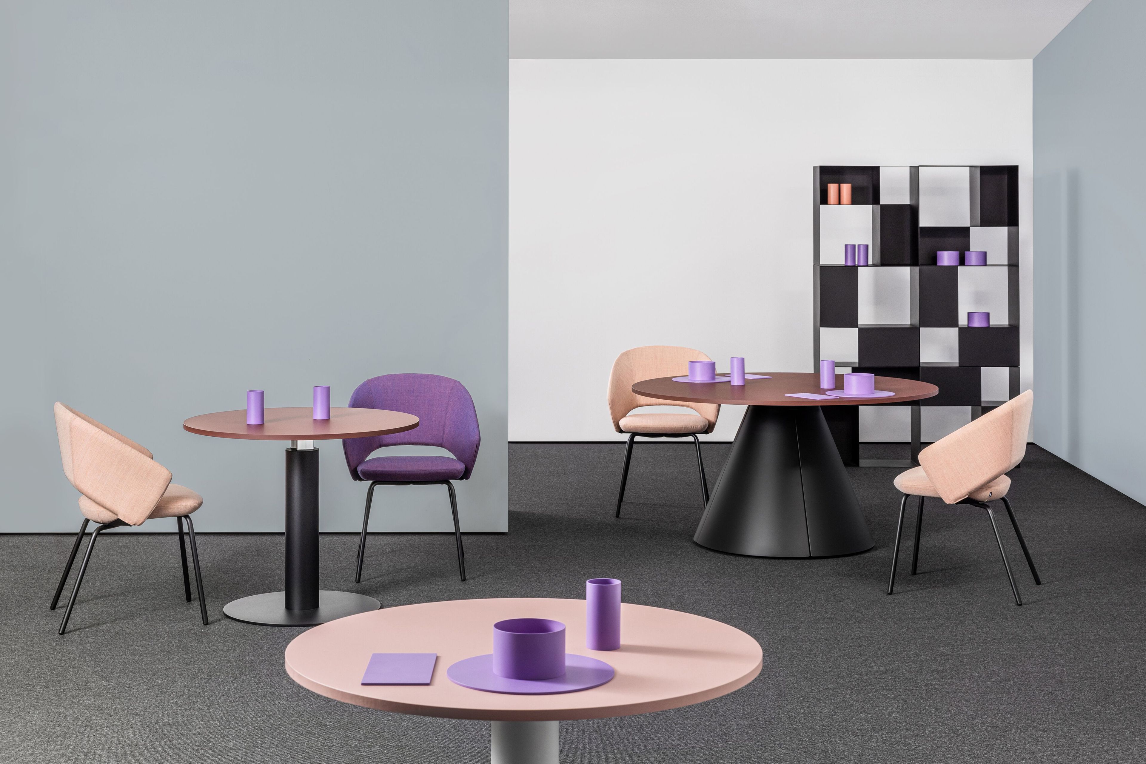 Круглый стол с регулируемой высотой из окрашенного металла Mara Follow ARCH-00069137 - Вид №4