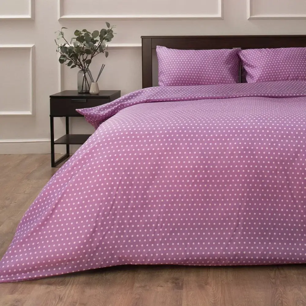 Комплект постельного белья Eclair Пьюр евро полисатин нежно лиловый STLM-2108331 - Вид №1