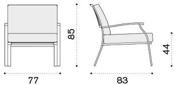 Ethimo Штабелируемое садовое кресло из оцинкованной стали Elisir sun-id-1429589 - Вид №5