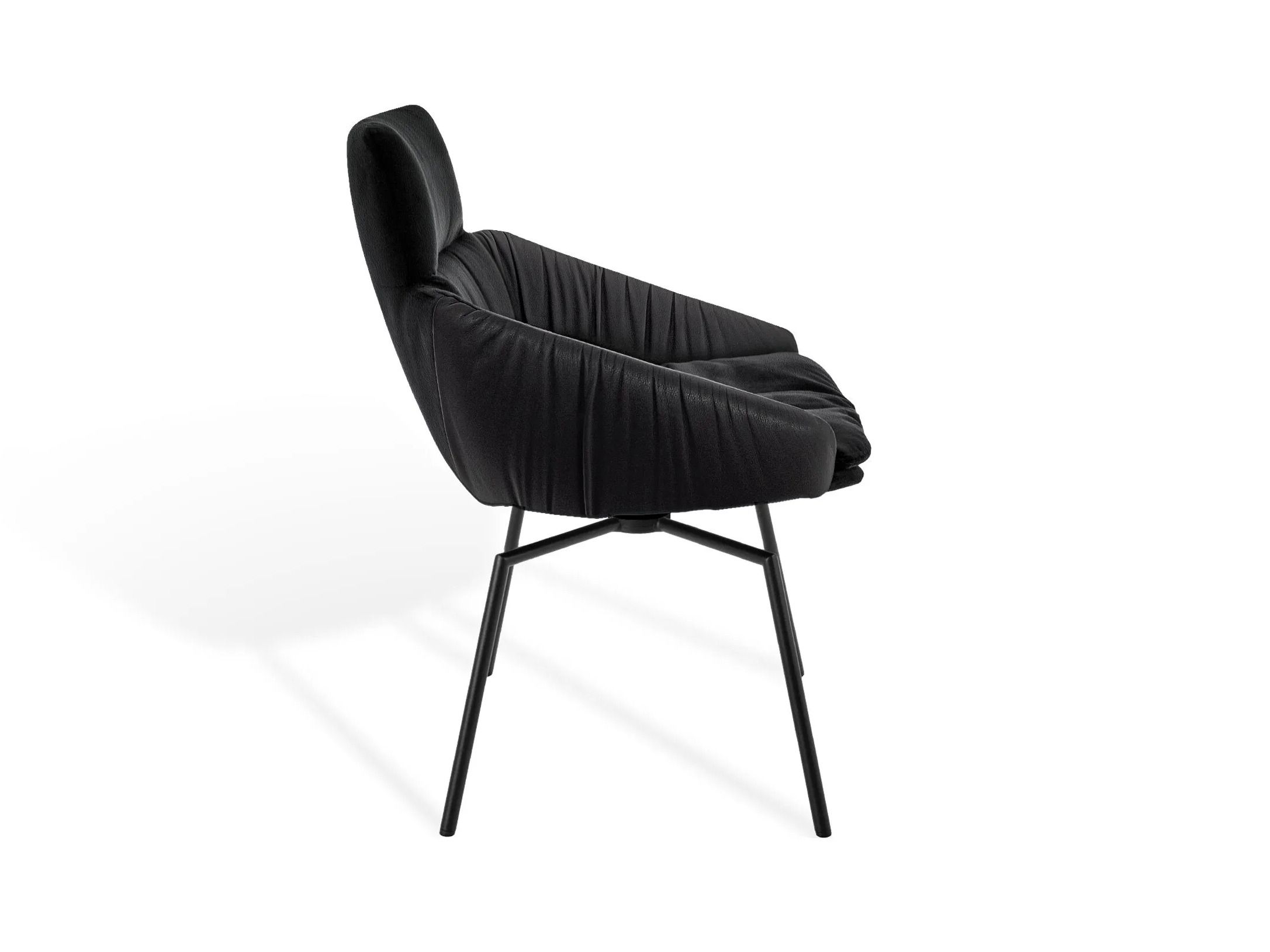 Мягкий стул с крестообразной рамой и низкими подлокотниками KFF Faye Casual ARCH-00100054