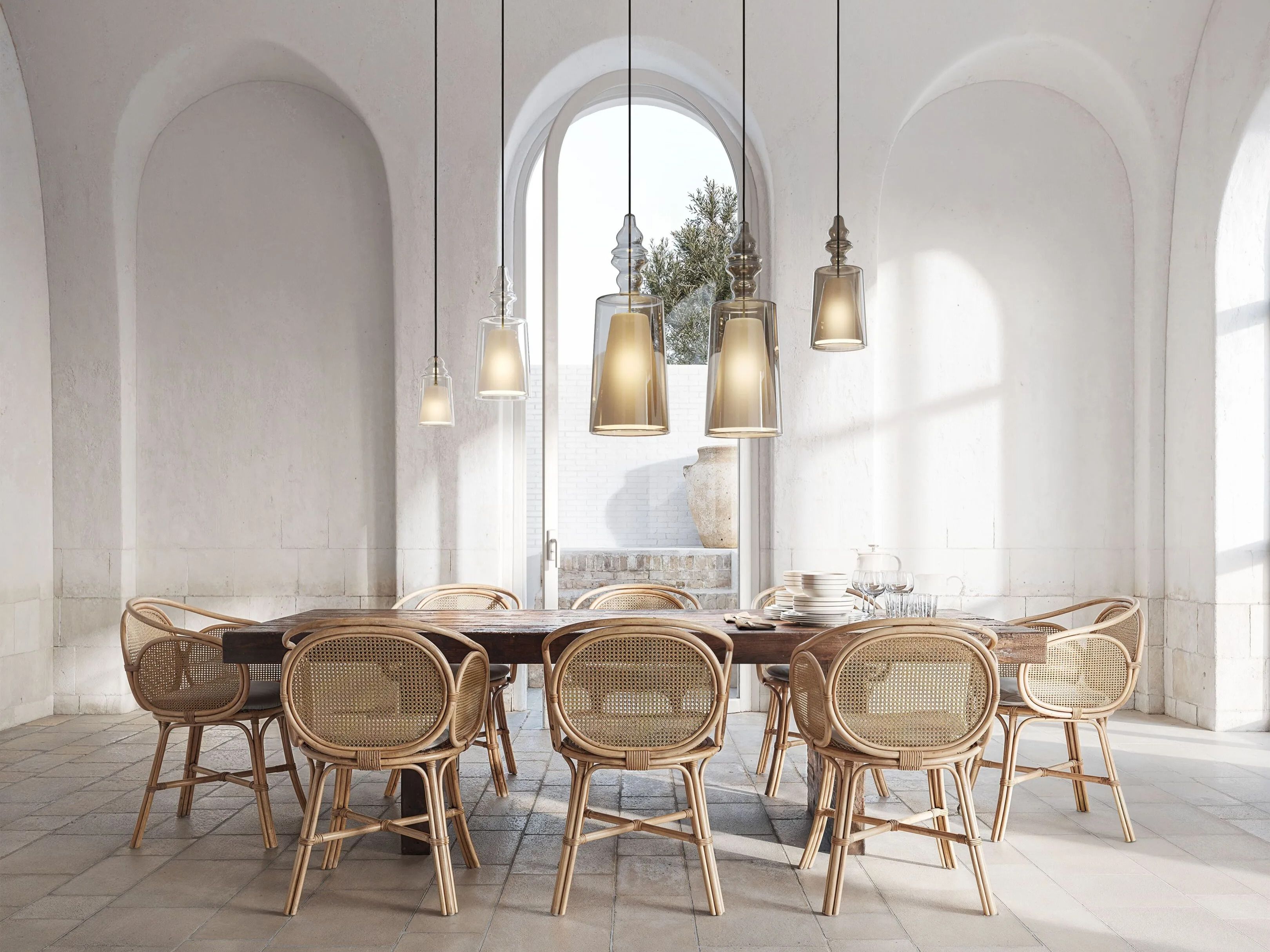 Подвесной светильник из боросиликатного стекла Karman Alibaglass ARCH-00109757