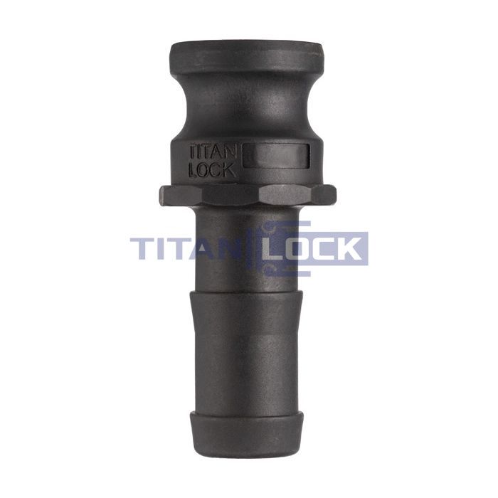 Камлок полипропиленовый тип E, ниппель с хвостовиком 1 1/2", TL150EPP TITAN LOCK 