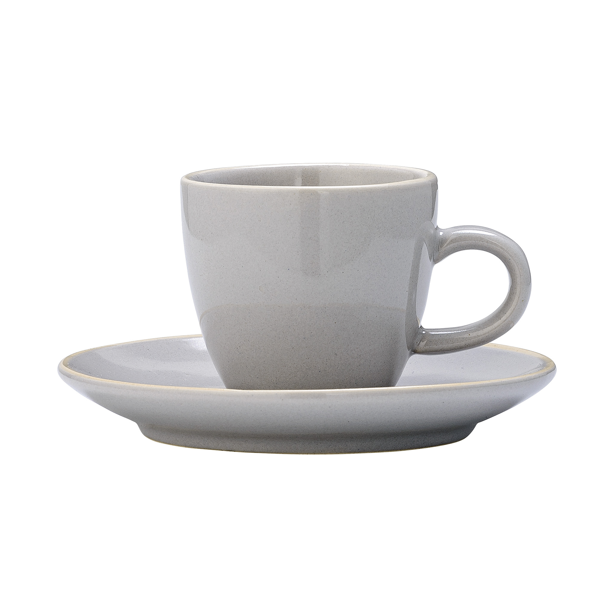2000983154187 Чашка с блюдцем Bloomingville серая SERAX 