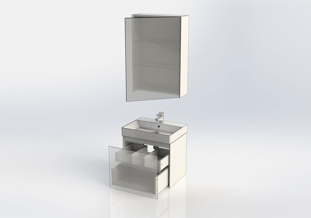 Мебель для ванной Aquanet Нью-Йорк 60 орех 00211659 - Вид №4