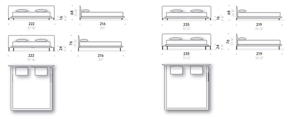 Двуспальная кровать из ткани DE PADOVA Blendy ARCH-00152971 - Вид №5