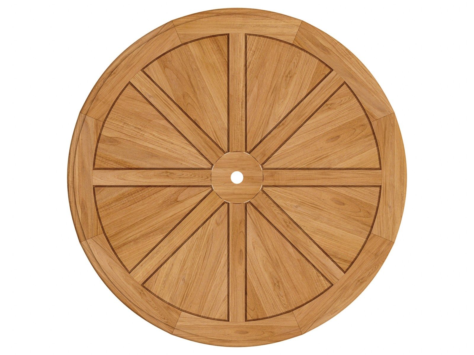 Круглый стол из тикового дерева ASTELLO Fleur de Lys ARCH-00010029 - Вид №2