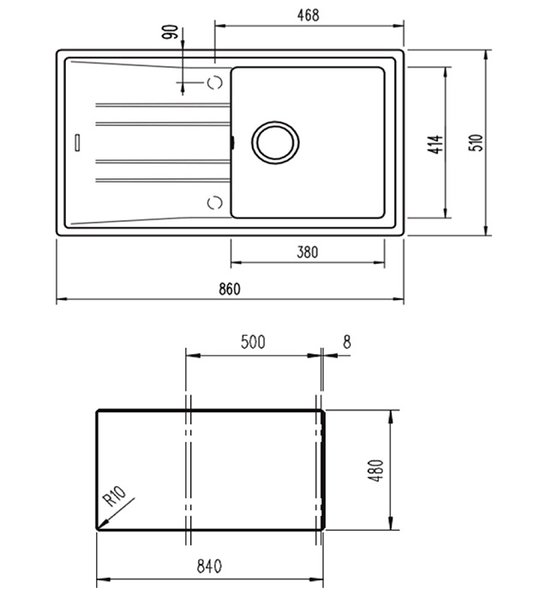 1113793 Мойка кухонная овальная Teka  - Вид №1