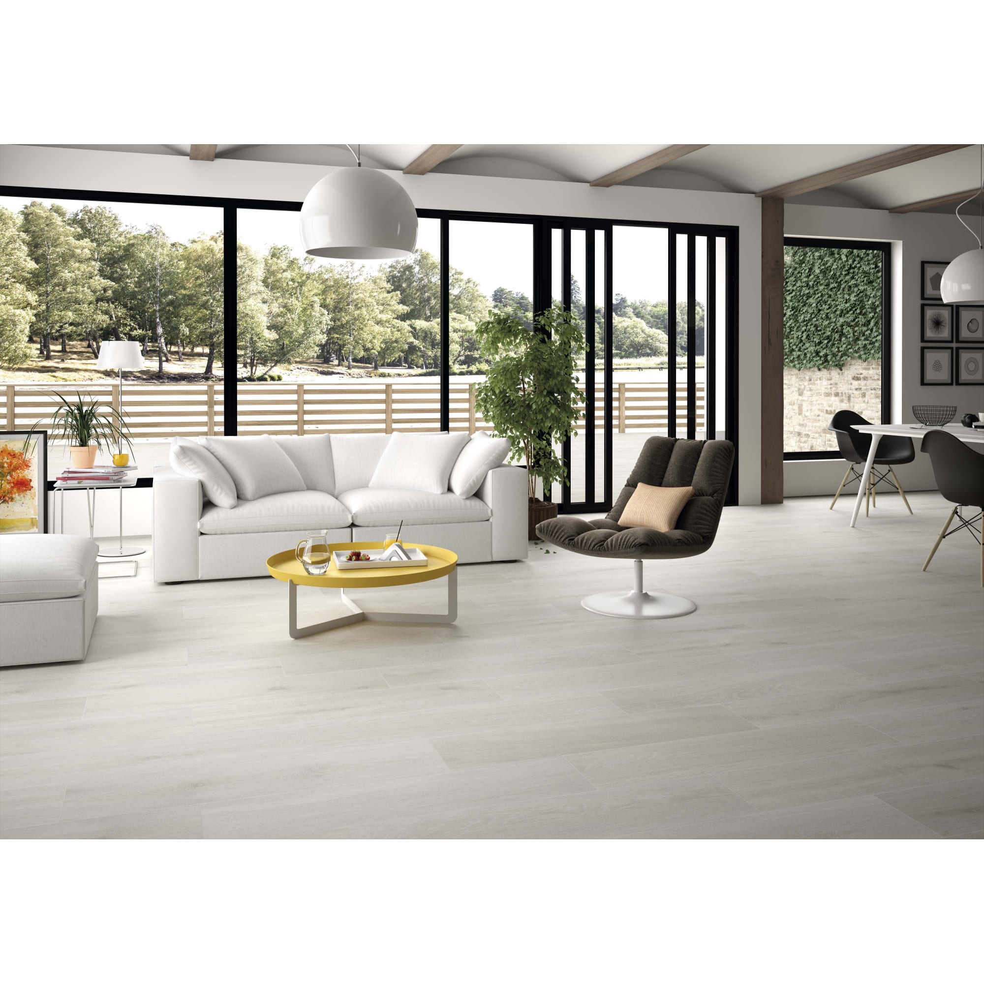 82120348 Керамогранит 15x90 см 1.22 м² цвет белый Cottage Santreyd - Вид №3