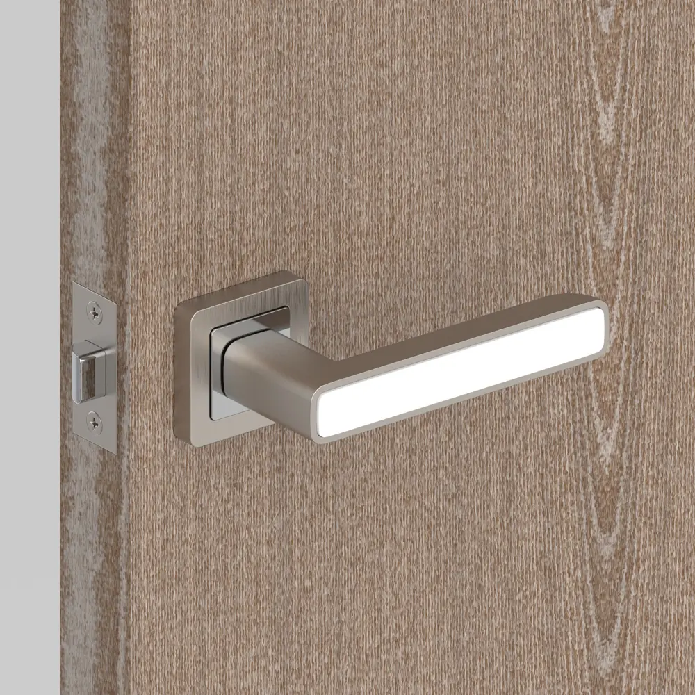 Ручка дверная на розетке MARS QR/HD SN/WH-19, цвет матовый никель/белый PUNTO STLM-2104834 - Вид №9