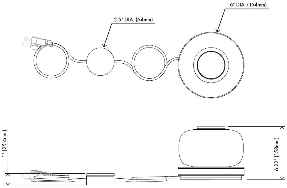 GABRIEL SCOTT Настольная лампа из дутого стекла с диммером Luna a sun-id-1493195 - Вид №5