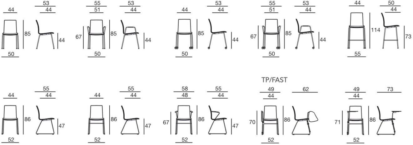 Sesta Стул из полипропилена штабелируемый с подлокотниками Q3 sun-id-1451033 - Вид №2