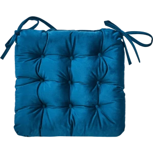 Подушка для стула Linen Way Ibiza 1 в бирюзовом бархате 40×36 см 89337720