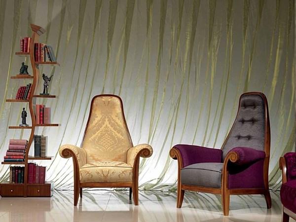 Carpanelli Книжный шкаф с подсветкой, лакированный сусальным золотом  Lb02  - Вид №1