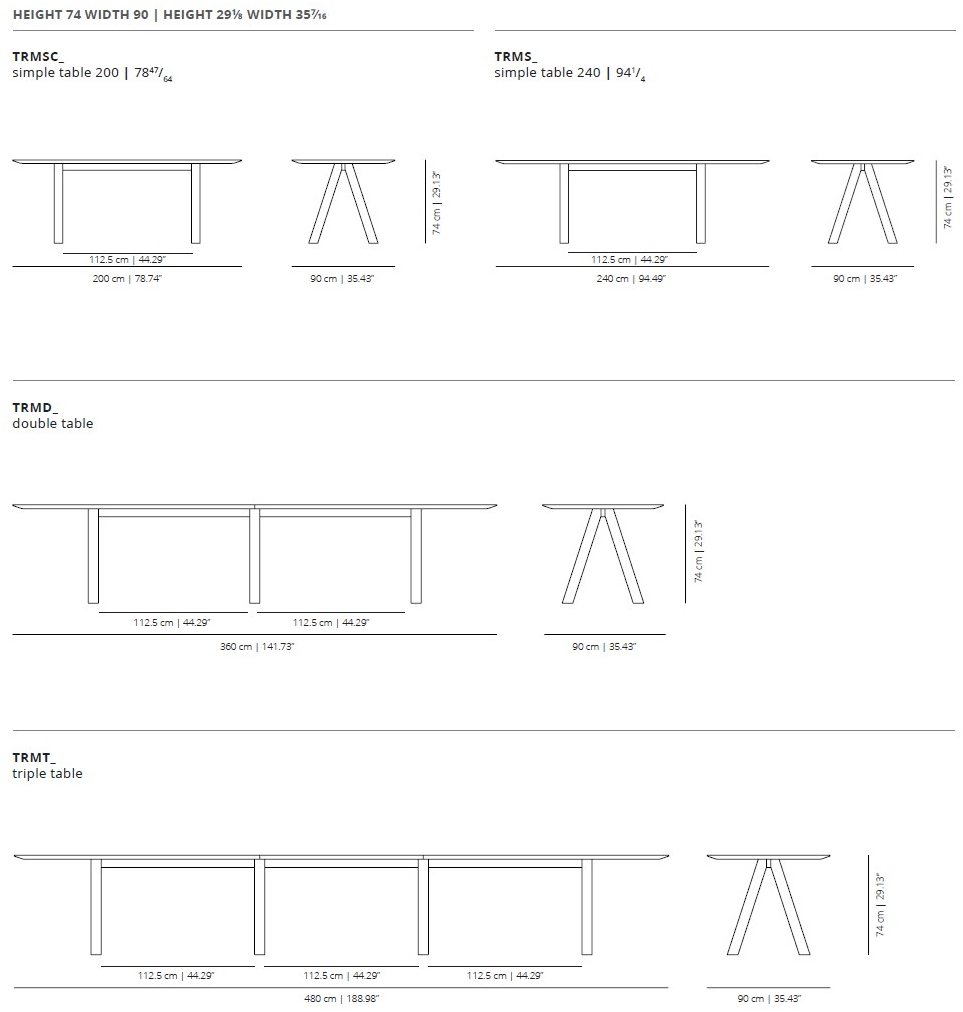 Viccarbe Прямоугольный стол из дуба Trestle sun-id-1436958 - Вид №13